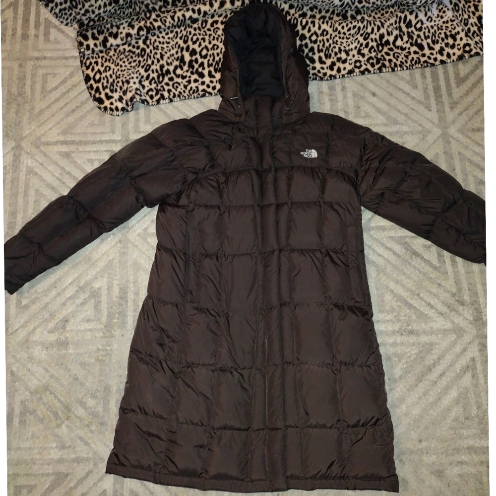 The North Face Metropolis puffer jacket woman's medium brown down insulated 600